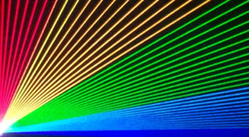 Rainbow light laser show