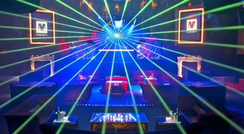 Lasers at Club Mansion Miami by United Laser